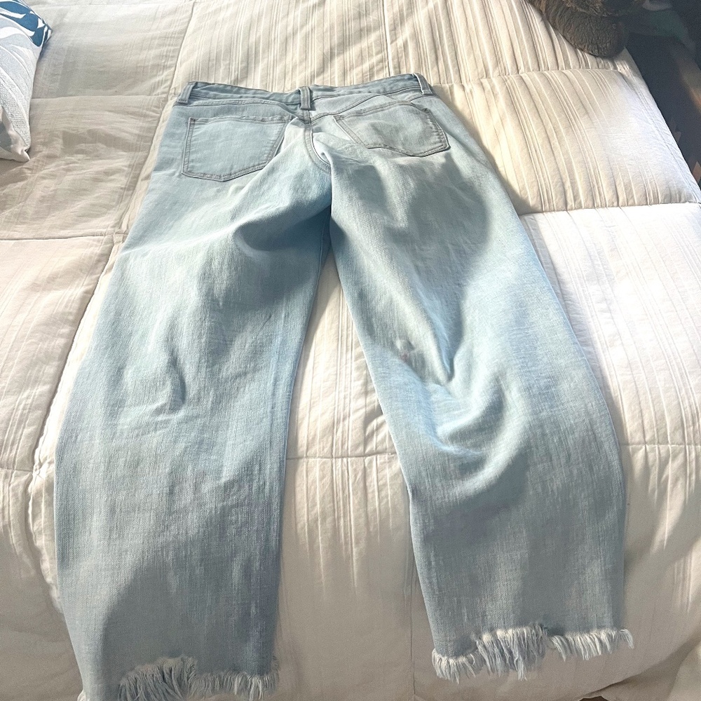 INC High-Rise stone washed jeans